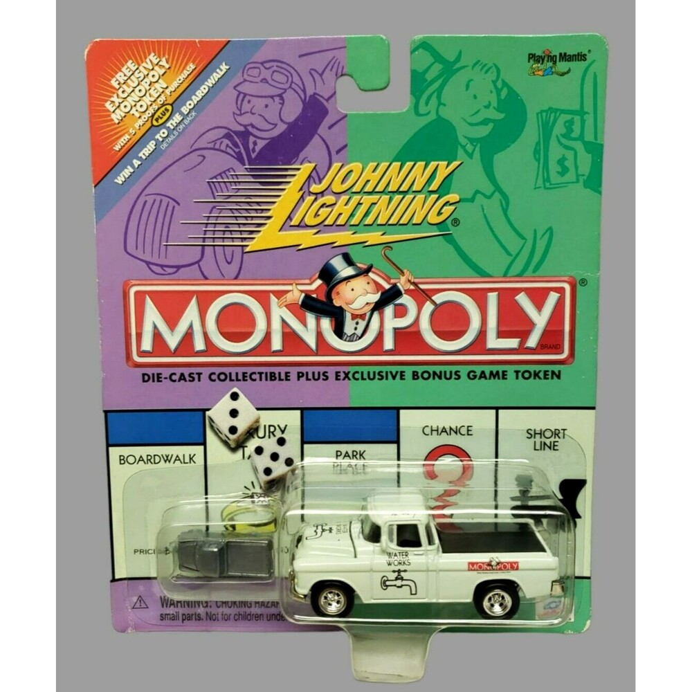 2000 Johnny Lightning WATER WORKS CHEVY CAMEO White MONOPOLY Series 1:64 Diecast